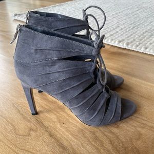 BCBGeneration Lace Up Front Peep Toe Sandals